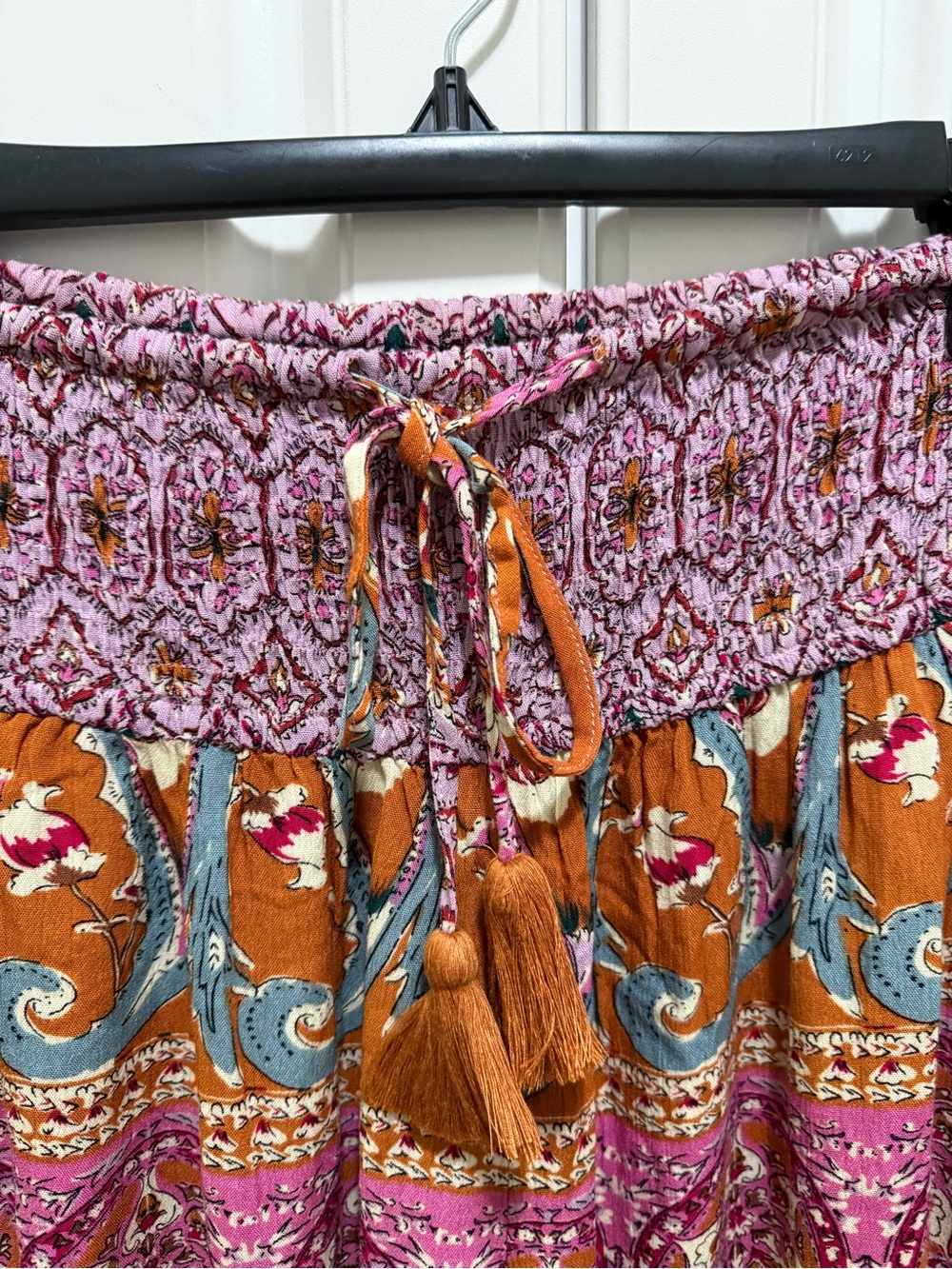 NWOT Bluivy Bohemian Wide | Smocked waist wide Leg pants - Picture 7 of 8